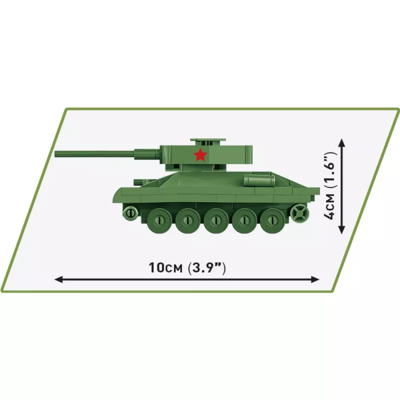 Conjunto de construção Cobi modelo de tanque T-34-85 — 110 peças, idade 6+, verde