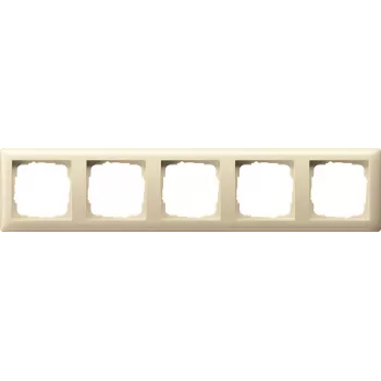 Moldura GIRA 5 módulos 021501 Standard 55 branco-creme 021501
