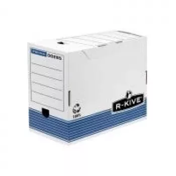Caixa de arquivo Fellowes R-Kive PRIMA, branco-azul (B)200 mm, em cartão 100% reciclado, 100% reciclável (0028501)