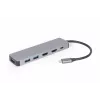 Gembird A-CM-COMBO3-03 adaptador multifunções USB Type-C 3 em 1 (hub + HDMI + PD)