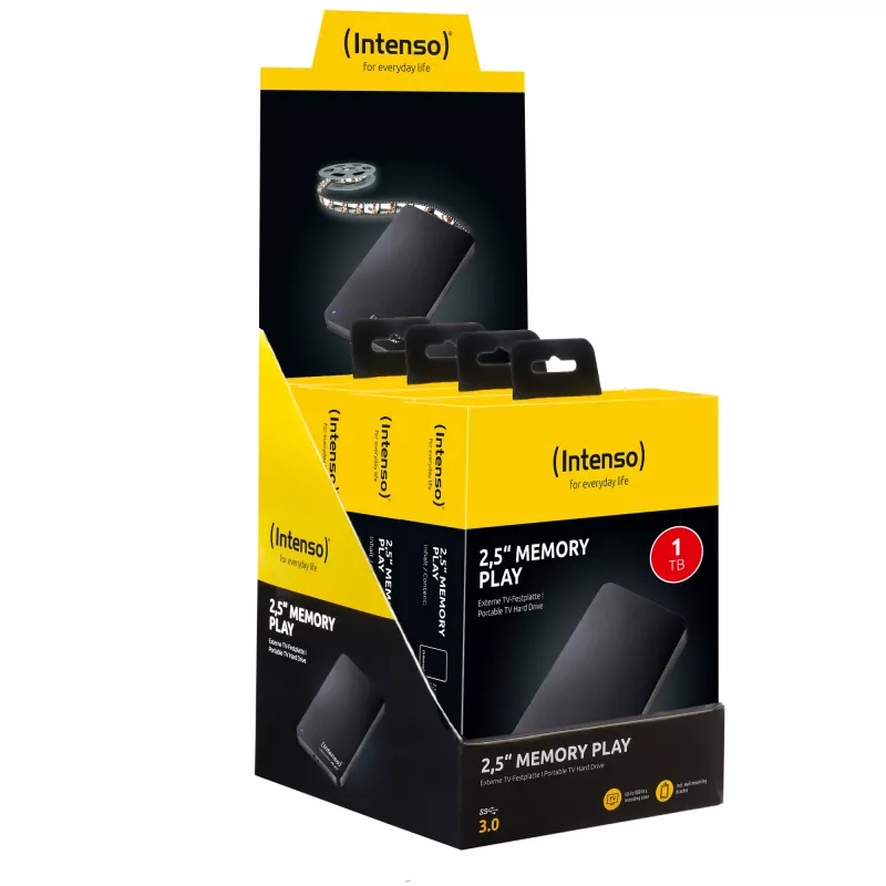 Disco externo Intenso 1 TB USB 3.0 2,5 polegadas Memory Play