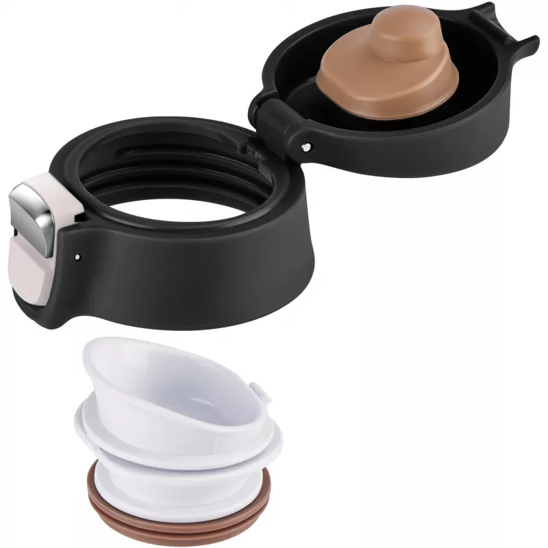 Caneca de viagem EMSA N2151700 0,4 L, preto mate, fecho flip