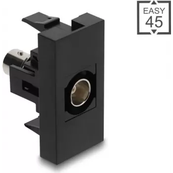Módulo BNC DELOCK 90960 Easy 45 preto — módulo de conexão BNC, ângulo de 45°