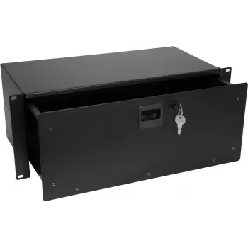 Gaveta para rack Omnitronic SN-4 4U com fechadura — gaveta de 4U para montagem em rack para armazenamento de equipamento