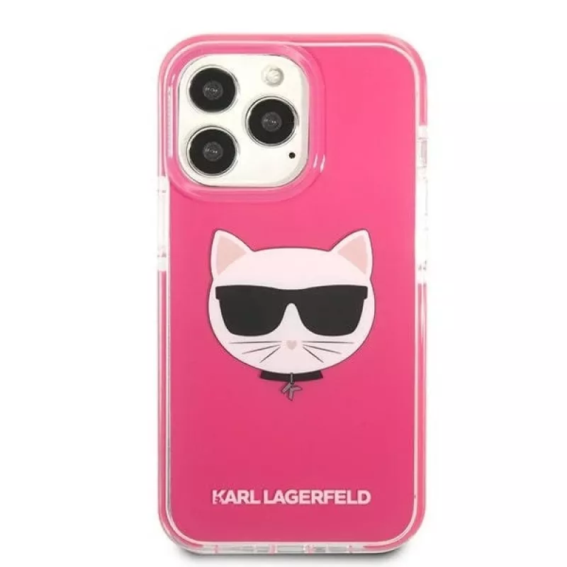 Karl Lagerfeld KLHCP13XTPECPI iPhone 13 Pro Max 6.7 capa rígida fúcsia/FUSCHIA Choupette Head