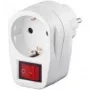 Interruptor com tomada de proteção Wentronic Goobay - 1x tomada de proteção, branco (94272)