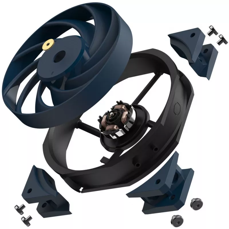 Ventilador Cooler Master Mobius 120 OC 12 cm preto 3 velocidades 3200 RPM