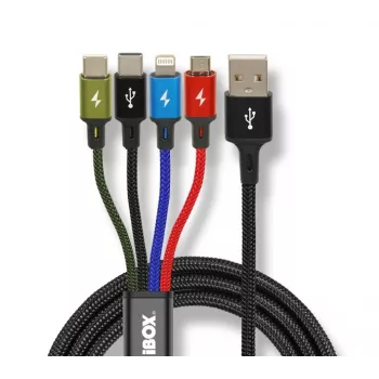 Cabo de carregamento universal 4 em 1 I-BOX USB IKUM4W1