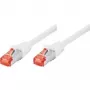 Tecline exertis Connect - Cabo de rede - RJ-45 (M) para RJ-45 (M) - 2 m - Cabo SSTP - CAT 6 - isento de halogéneos - Branco (71502W)