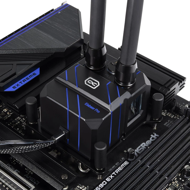Refrigerante Alphacool Eisbaer Pro Aurora acrílico cobre níquel 1/4 polegadas