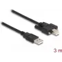 Cabo DeLOCK USB 2.0 Type-A macho para Type-B macho com parafusos 3 m
