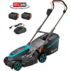 Corta-relvas a bateria PowerMax 37/36V P4A Ready-To-Use Set, 36 Volt (2x18V) (preto/cinzento, 2x bateria de iões de lítio 4,0Ah, POWER FOR ALL ALLIANCE)