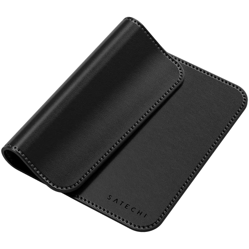 Satechi Tapete de rato premium – Tapete de rato em pele vegan (preto)