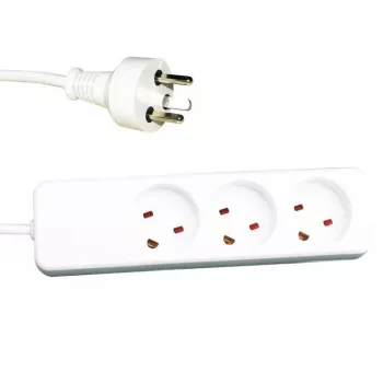 Extensão elétrica Garbot 24155123-5EE 5 m 3 tomadas AC para interior branco