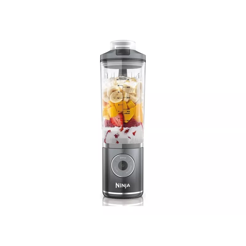 Ninja Blast Max BC251EUGY liquidificadora portátil sem fios, 0,57 l, lâminas de aço, cinzento