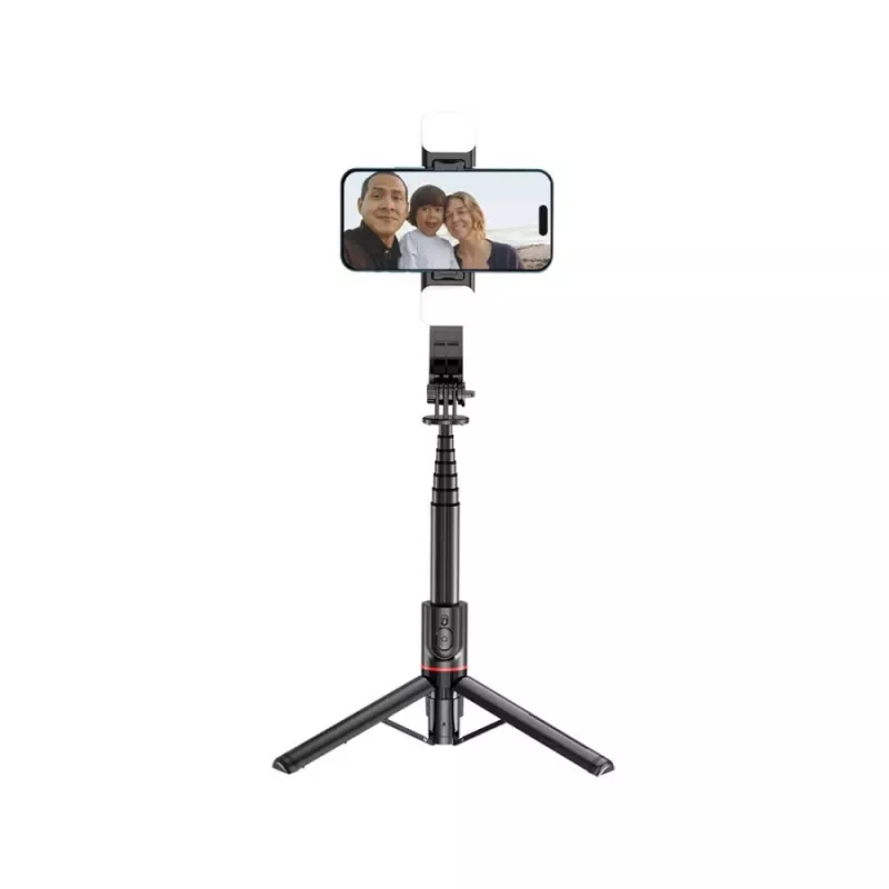 Tech-Protect L05S pau de selfie com tripé, luz LED e telecomando Bluetooth