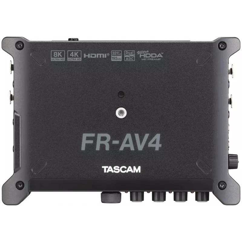 Gravador de áudio portátil Tascam FR-AV4 com 4 canais