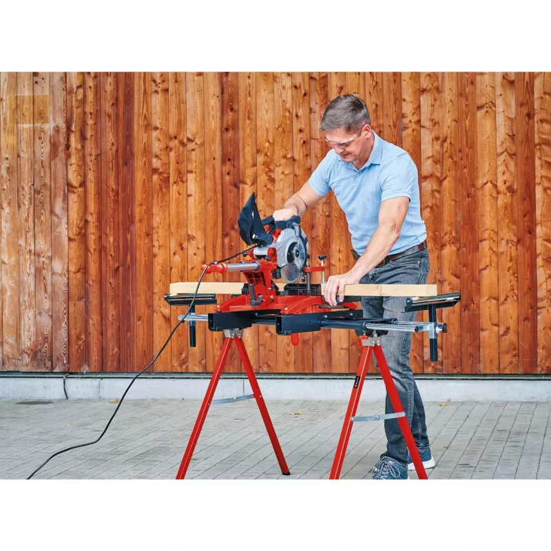 Suporte para serra de corte Einhell MSS 1608 4 pernas preto vermelho capacidade máxima 80 kg