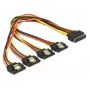 Cabo SATA DeLOCK 60157 0,3 m SATA 15-pin 4 x SATA 15-pin Multicolor