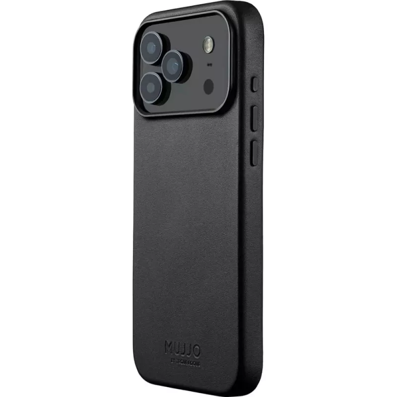 Mujjo Full Leather Case capa para iPhone 17 Pro Max preto