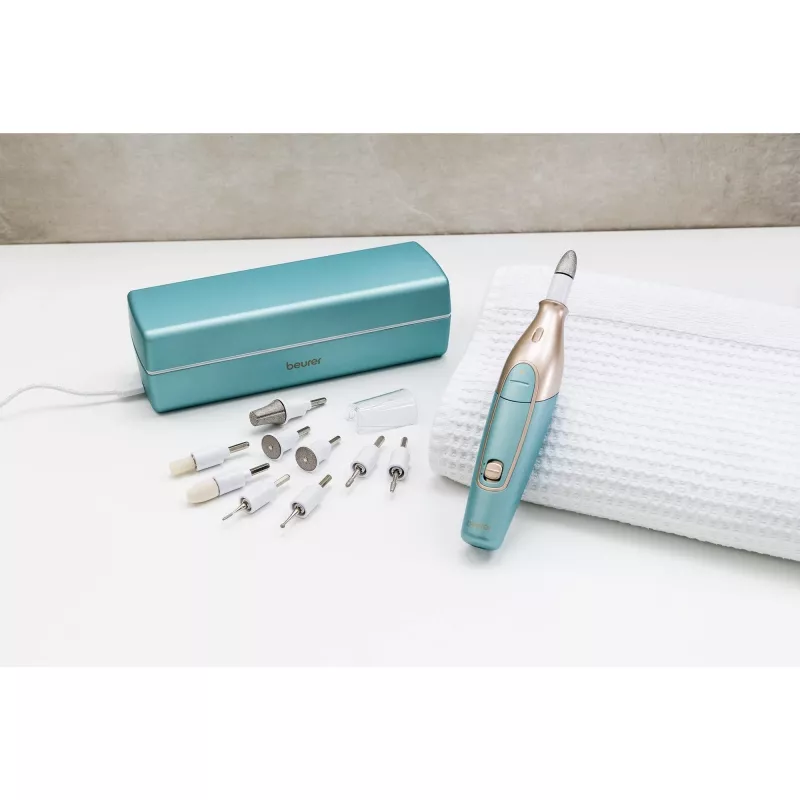 Beurer conjunto de manicura e pedicura MP 84 turquesa dourado (570.02)