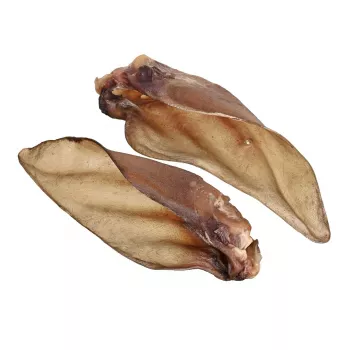 Guloseimas para cães PETITTO orelha de vaca com cartilagem — pack de 10, snacks mastigáveis de um só ingrediente