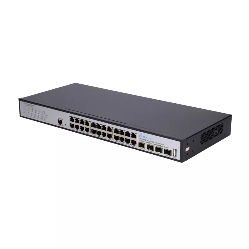 Extralink Hypnos Switch, 24x RJ45 1000Mb/s, 4x SFP+, L3, gerido