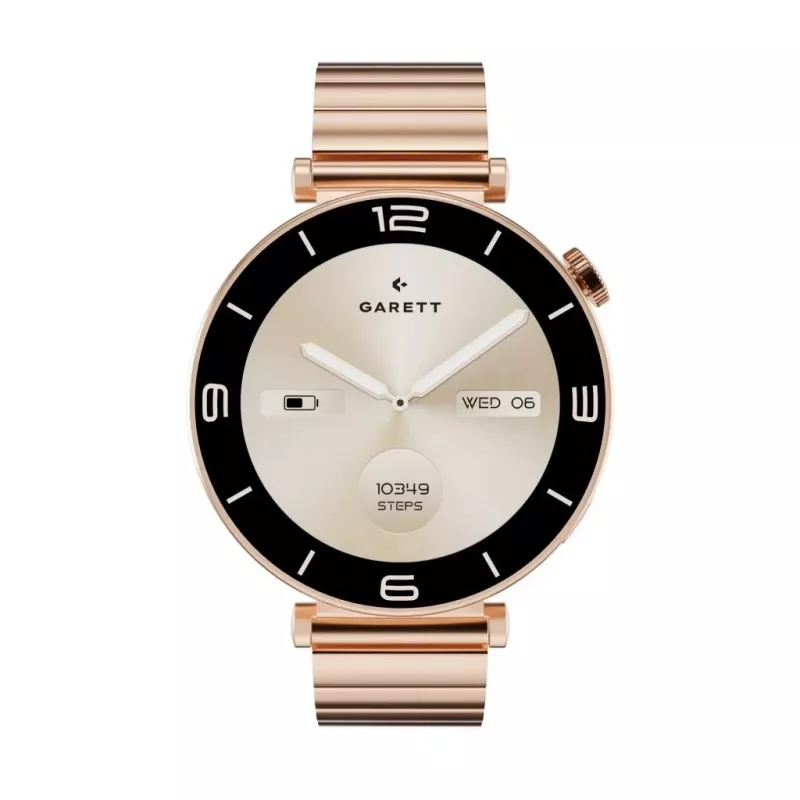 Smartwatch Garett Rose rosa dourado Steel