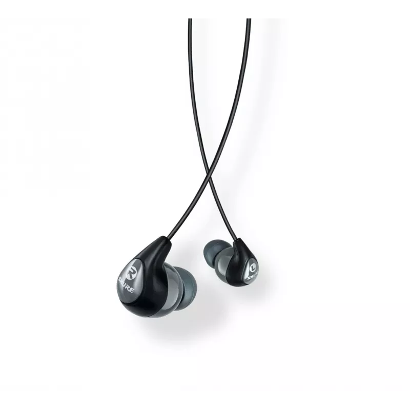 Auscultadores intra-auriculares com fios Shure SE112-GR para chamadas/música, preto, cinzento