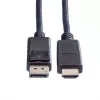Cabo DisplayPort ROLINE DP - HDTV, ST/ST, preto, 1,5 m (11.04.5779)