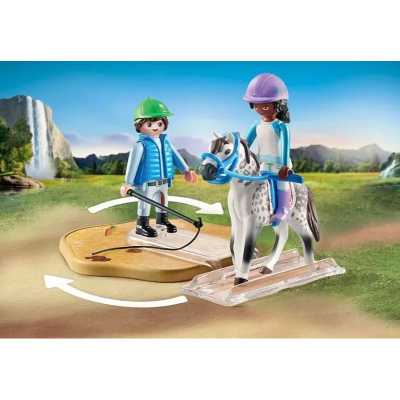 Conjunto de figuras Cavalos 71637 Escola de equitação moderna