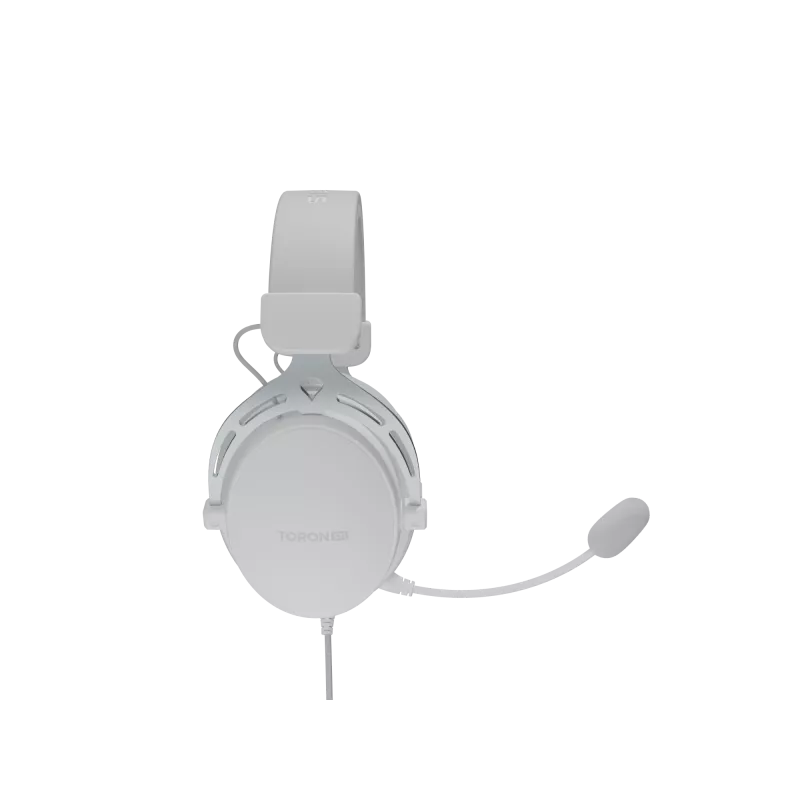 Auscultadores com fios Genesis Toron 531 brancos com microfone, design on-ear leve
