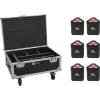 Conjunto de iluminação EUROLITE 6x AKKU IP TL-3 QCL com mala e função de carregamento