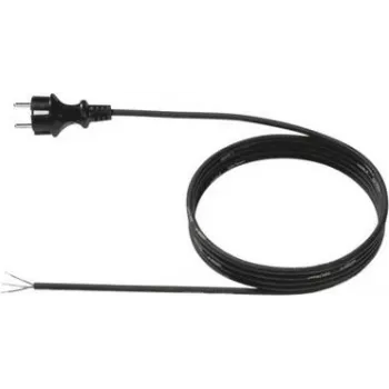 Bachmann - cabo de alimentação - Type F (macho) para sem ficha - AC 250 V - 3,0 m - moldado - preto (320.175)