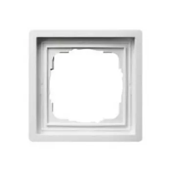 Placa de parede / tampa de interruptor Gira 0211112, sem parafusos, branca, 83,3 × 83,3 mm, 10,6 mm de espessura