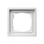 Gira 0211112 moldura simples, sem parafusos, branco puro, 83,3 x 83,3 mm, espessura 10,6 mm