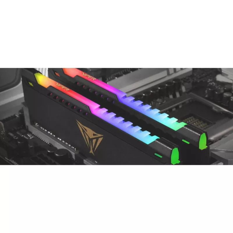 Patriot Viper Steel RGB 32 GB (2x16 GB) DDR4-3600 CL20 Kit de memória, PVSR432G360C0K