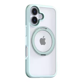 Capa protetora Torras Ostand R Fusion para iPhone 16 — verde, capa protetora fina com recortes precisos