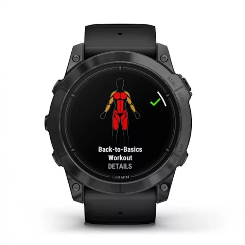Smartwatch GARMIN epix Pro (Gen 2) — 1,4 polegadas AMOLED 454×454, 32 GB, GPS, Wi-Fi, Bluetooth, caixa de 51 mm, 98 g, silicone preto