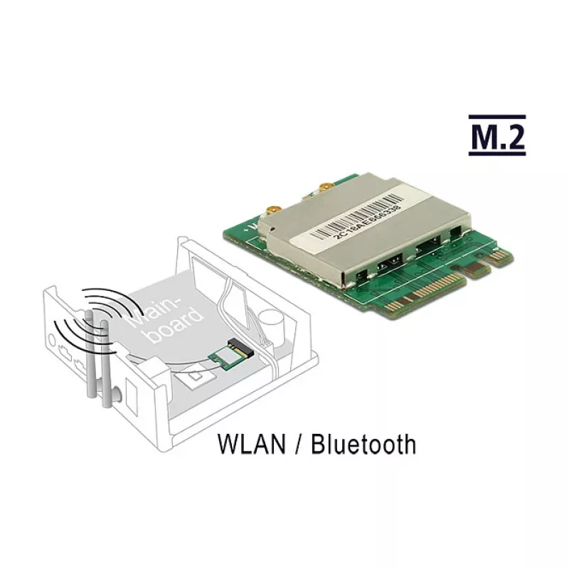 Placa de rede DeLOCK 95254 WLAN Bluetooth 433,3 Mbit/s
