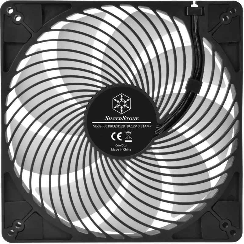 Ventoinha de caixa SilverStone Air Penetrator 184i ARGB 180mm - preto