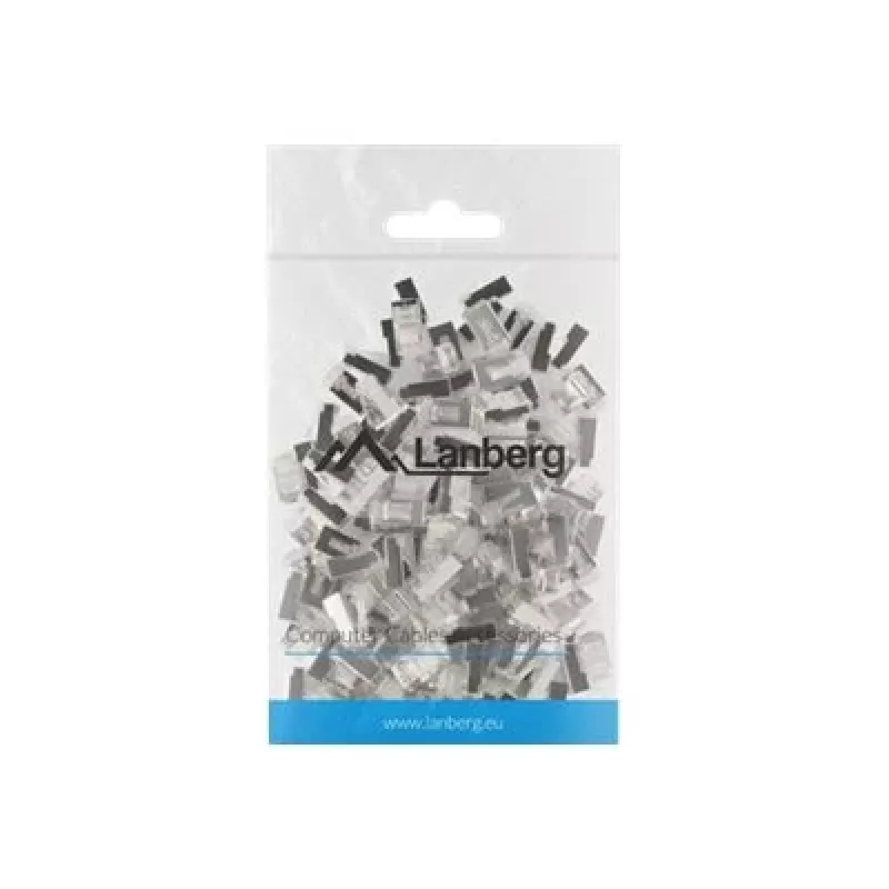 Conector de fio RJ-45 Lanberg PLS-5000 aço inoxidável - transparente (PLS-5000)