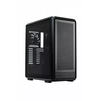 Torre Midi PC Cooler Master MasterFrame 500 Mesh — preta com lateral transparente, suporta ATX/EATX, 2x200 mm à frente, 1x120 mm atrás