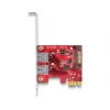 Placa DeLOCK PCI Express x1 para 2 x conector fêmea USB 5 Gbps Type-A Low Profile