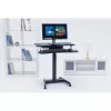 Secretária Maclean MC-835 portátil com regulação elétrica de altura 72 – 122 cm, máx. 37 kg, painel de controlo, posto de trabalho sentado/em pé