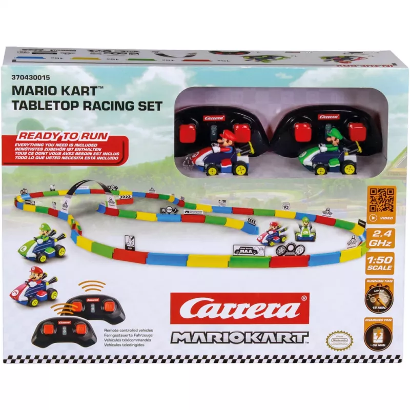 CARRERA RC Corrida de mesa Mario Set 370430015 – RC de mesa Mario & Luigi 2,4 GHz