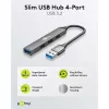 Hub USB Goobay 74456 Type-A 5000 Mbit/s cinzento-claro