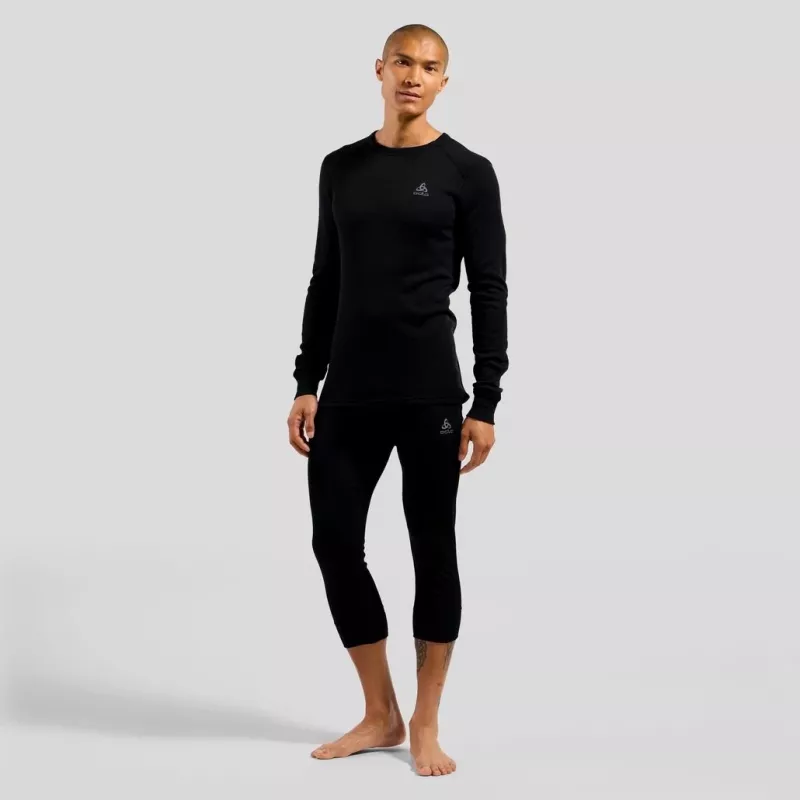 T-shirt Odlo BL TOP decote redondo manga comprida ACTIVE WARM ECO homem, tamanho M, preto