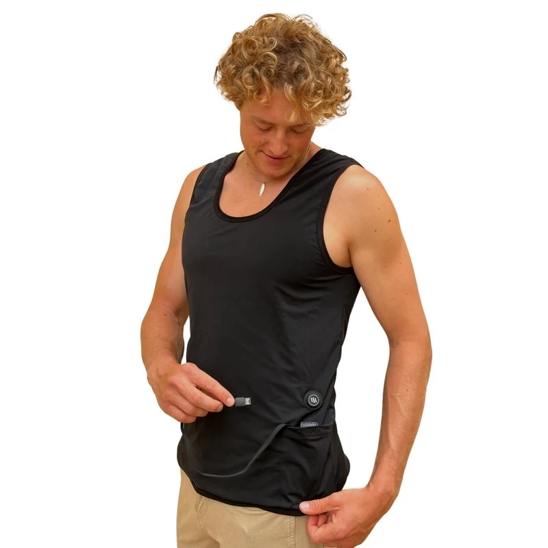 Glovii GV2L proteção corporal para desportos de inverno colete aquecido esqui, snowboard unissexo poliéster preto