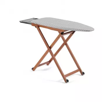Tábua de passar ARREDAMENTI STIROLIGHT 135 x 45 cm, capa castanha, pernas rebatíveis